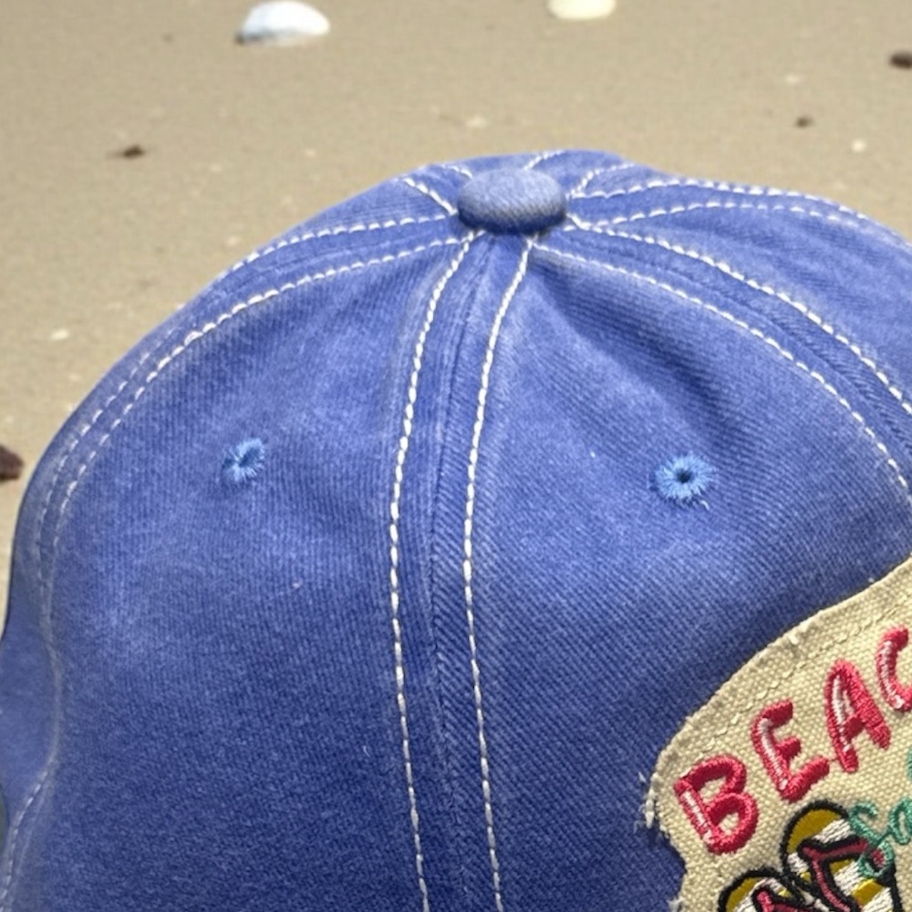 NWT Bright Blue Beach Vibes Cap - Picture 7 of 7